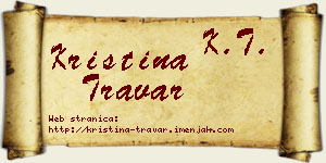 Kristina Travar vizit kartica